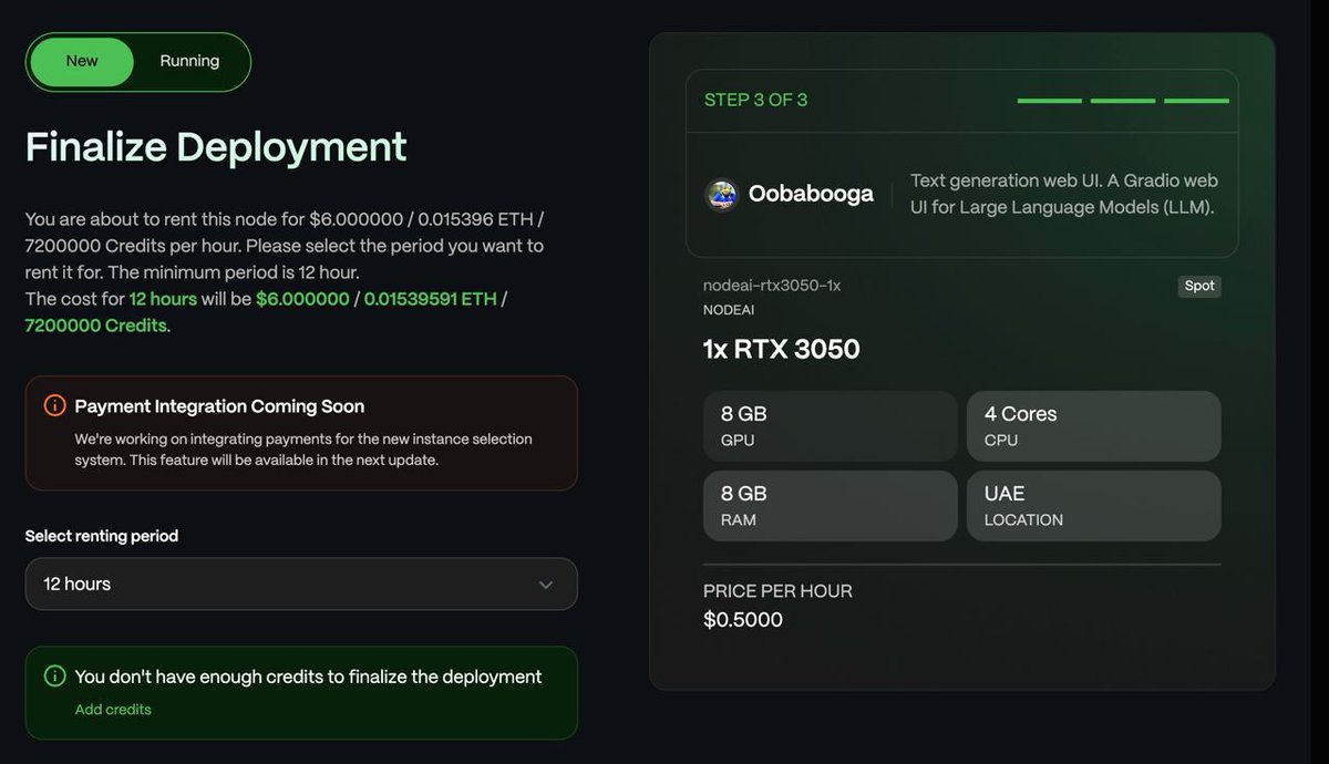 $GPU by @NODEAIETH is a monster loading for altseason, this will smash past expectations 💪

🎮 Gamers run on GPUs
🤖 AI lives on GPUs
🧠🔥 DeSci + DeFAI explode with GPUs
⚙️ Agents need GPUs to operate

NodeAI already delivering:
✅ 40K+ H100/A100 GPUs live, one click deploy
💰