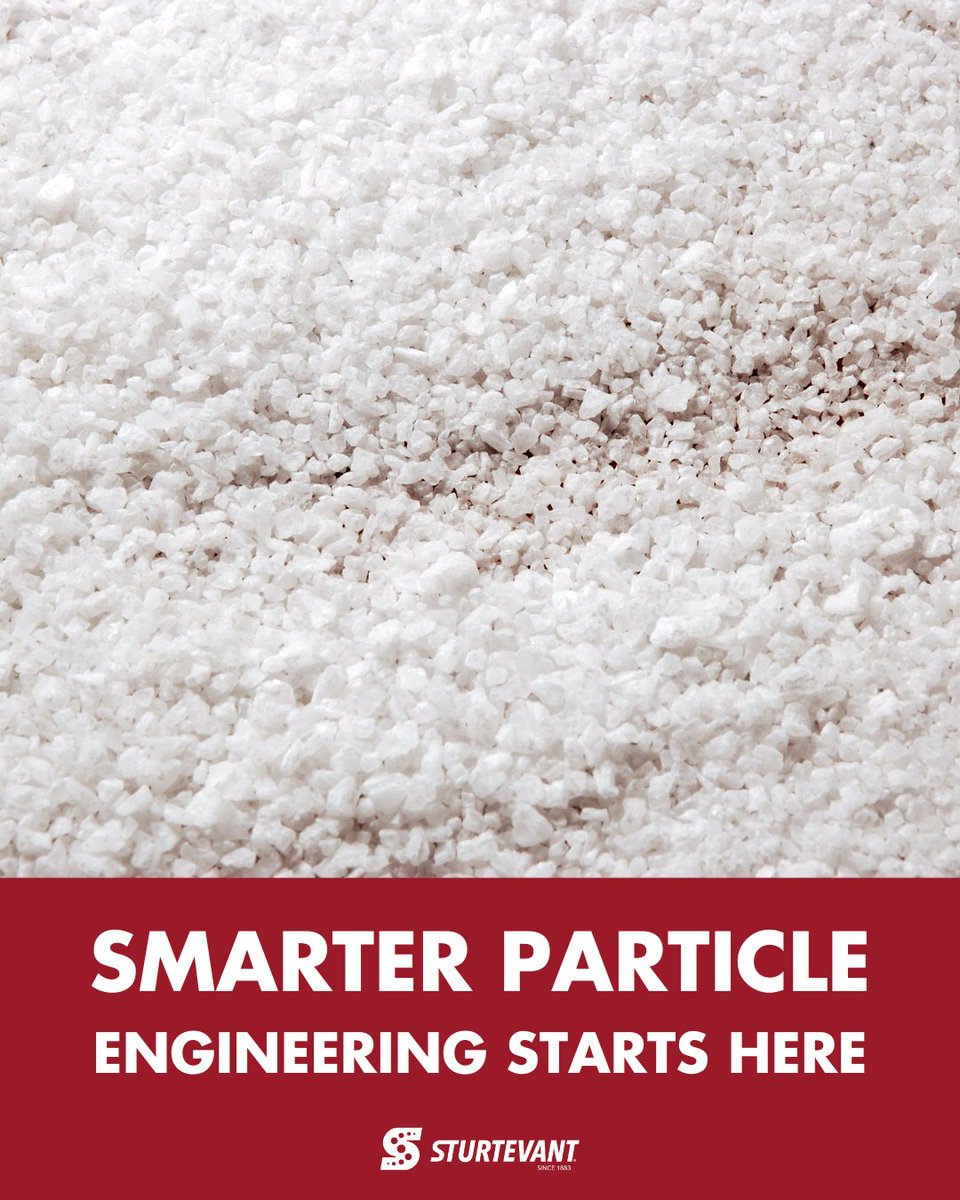 SturtevantInc's tweet image. At Sturtevant, every system is designed to help you control particle size, flow, and functionality from the start.

#ParticleEngineering #ProcessEfficiency #MaterialScience