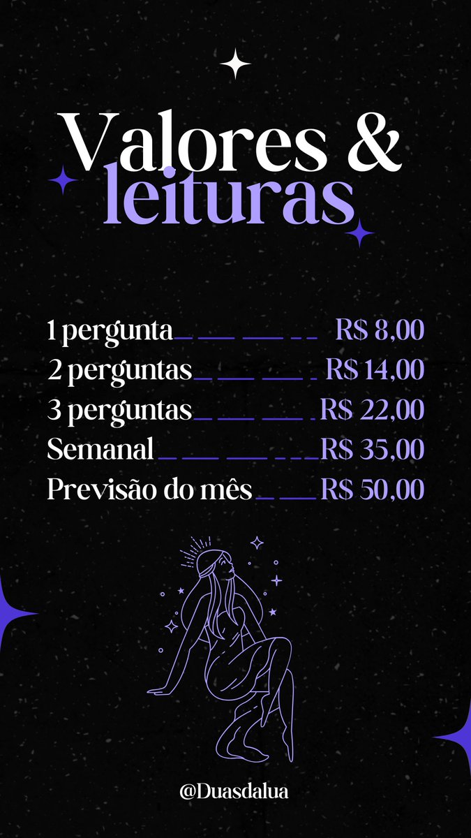 sasuvz's tweet photo. 🌙 Duas da Lua – Baralho de Maria Padilha 
Consultas a partir de R$ 8
💖 Amor | 💰 Finanças | 🔮Escolhas
📩 Chame no Ig: @/duasdalua
🌌 A resposta que você procura pode estar a uma carta de distância!
#baralho #Baralhocigano #tarottwt https://t.co/E6eycMv9lx