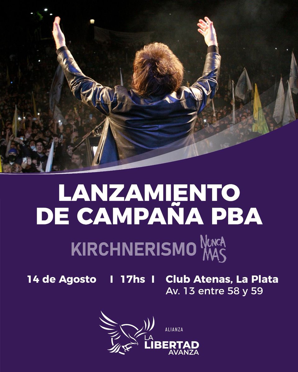 KIRCHNERISMO NUNCA MÁS. 
Fin.

<a href="/JMilei/">Javier Milei</a> <a href="/KarinaMileiOk/">Karina Milei</a> <a href="/SPareja_/">Sebastián Pareja</a> <a href="/AndreaFVera_/">Andrea Vera</a> <a href="/LLAenPBA/">La Libertad Avanza - PBA</a>