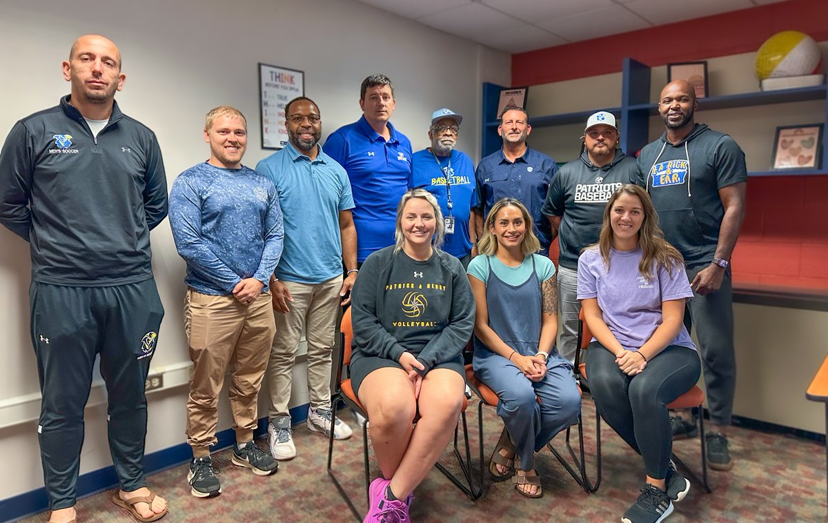 Patrick & Henry CC (@patrickhenrycc) on Twitter photo The P&HCC Athletics coaches held their annual planning meeting and are fired up for an incredible fall season! Let the countdown begin! #FallAthletics 🍂🏆<a href="/PHCCAthletics/">Patrick & Henry CC Athletics</a> The P&HCC Athletics coaches held their annual planning meeting and are fired up for an incredible fall season! Let the countdown begin! #FallAthletics 🍂🏆<a href="/PHCCAthletics/">Patrick & Henry CC Athletics</a>