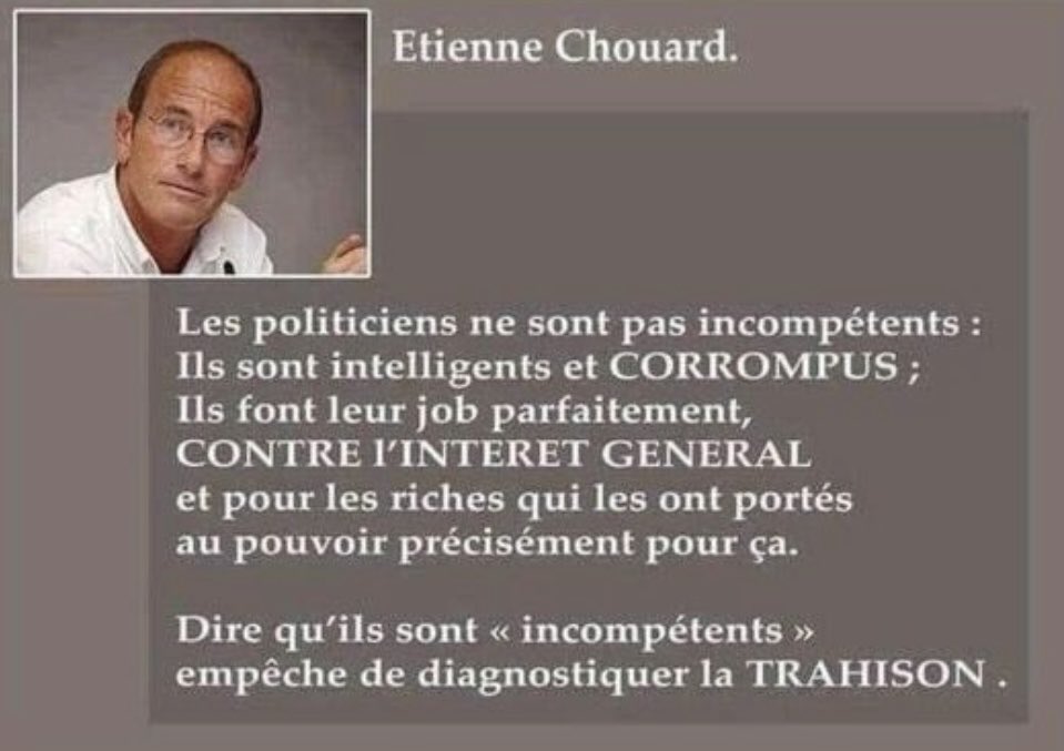 Krieger66362259's tweet image. Tout est dit…
Merci ⁦@Etienne_Chouard⁩ pour votre clairvoyance