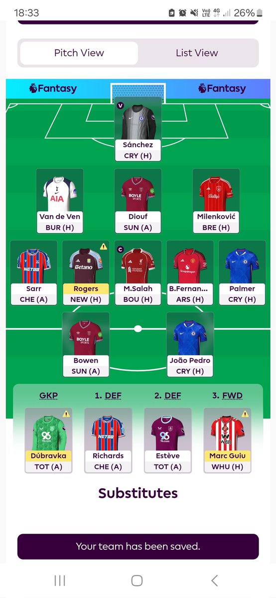 Gar_Murphy's tweet photo. @FPL_Harry I've done it. 0.5 in the bank https://t.co/m8QWCo2W2f
