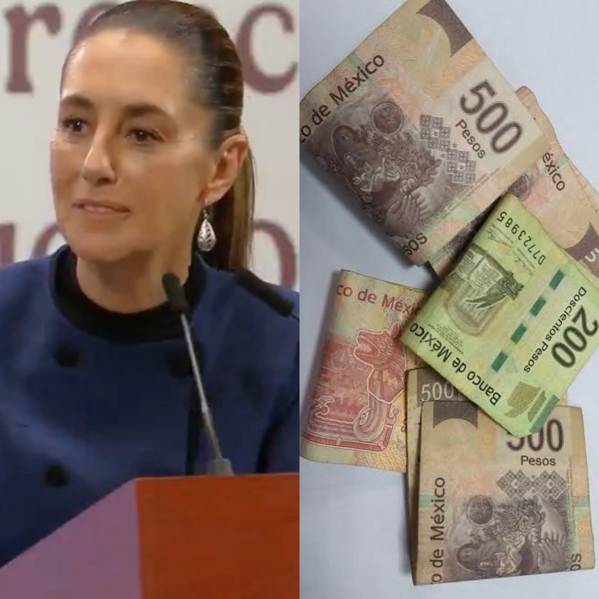 La presidenta de México reveló en conferencia de prensa el día de hoy que ella gana:

-Salario Bruto: 191 mil pesos mensuales.
-Salario Neto: 133 mil pesos mensuales.