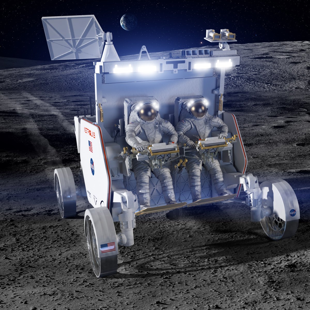 FLIP is our lunar pioneer, testing out technology that will help make our FLEX rover a success! All of our FLIP rover testing here on Earth and on the lunar surface is putting Astrolab’s hardware and software through its paces.

FLIP and FLEX both feature some of the same