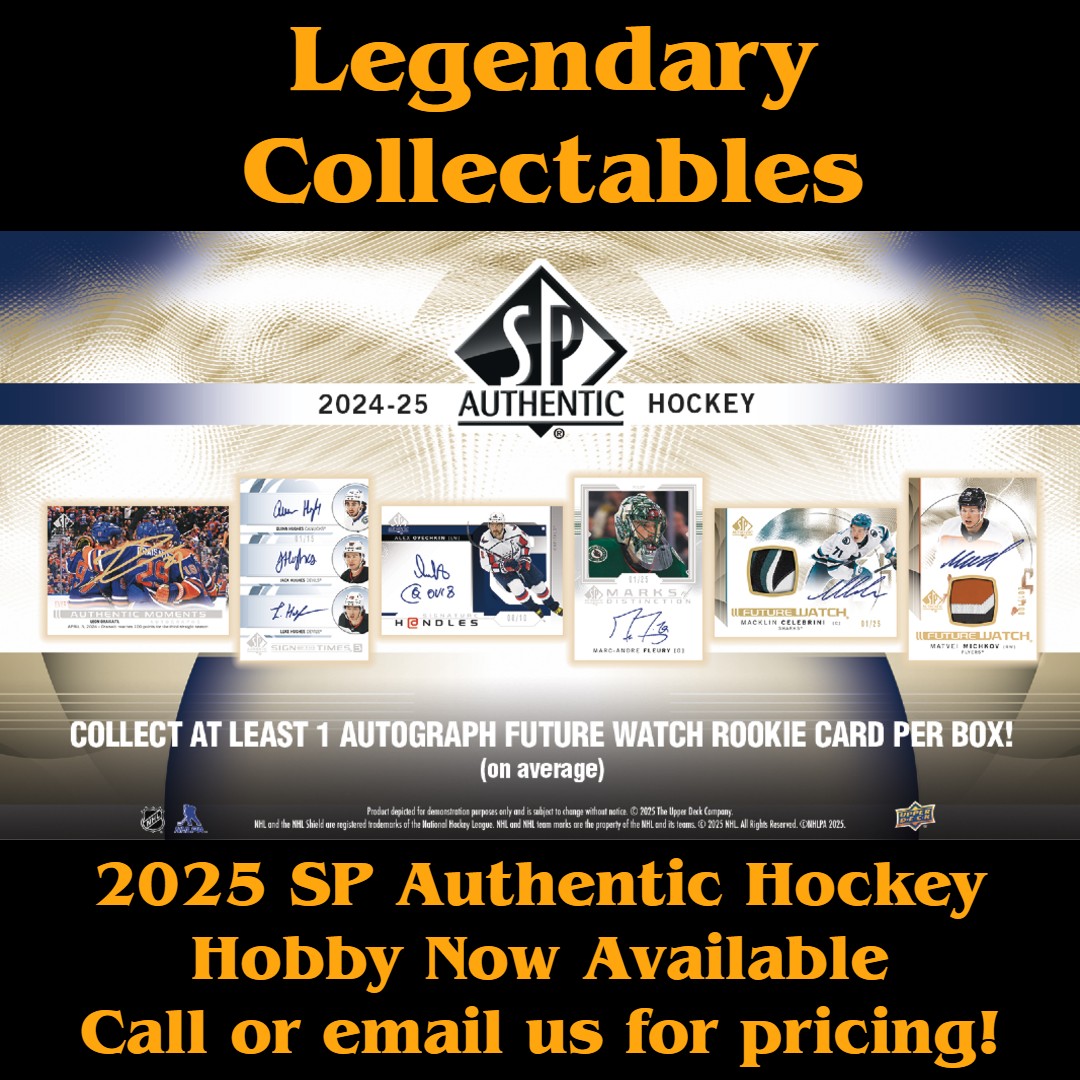 Legend_Collect's tweet photo. 2025 SP Authentic is now available in store! Call us at 905-268-3363 or email to get pricing. https://t.co/UIeaXxX2Pr
