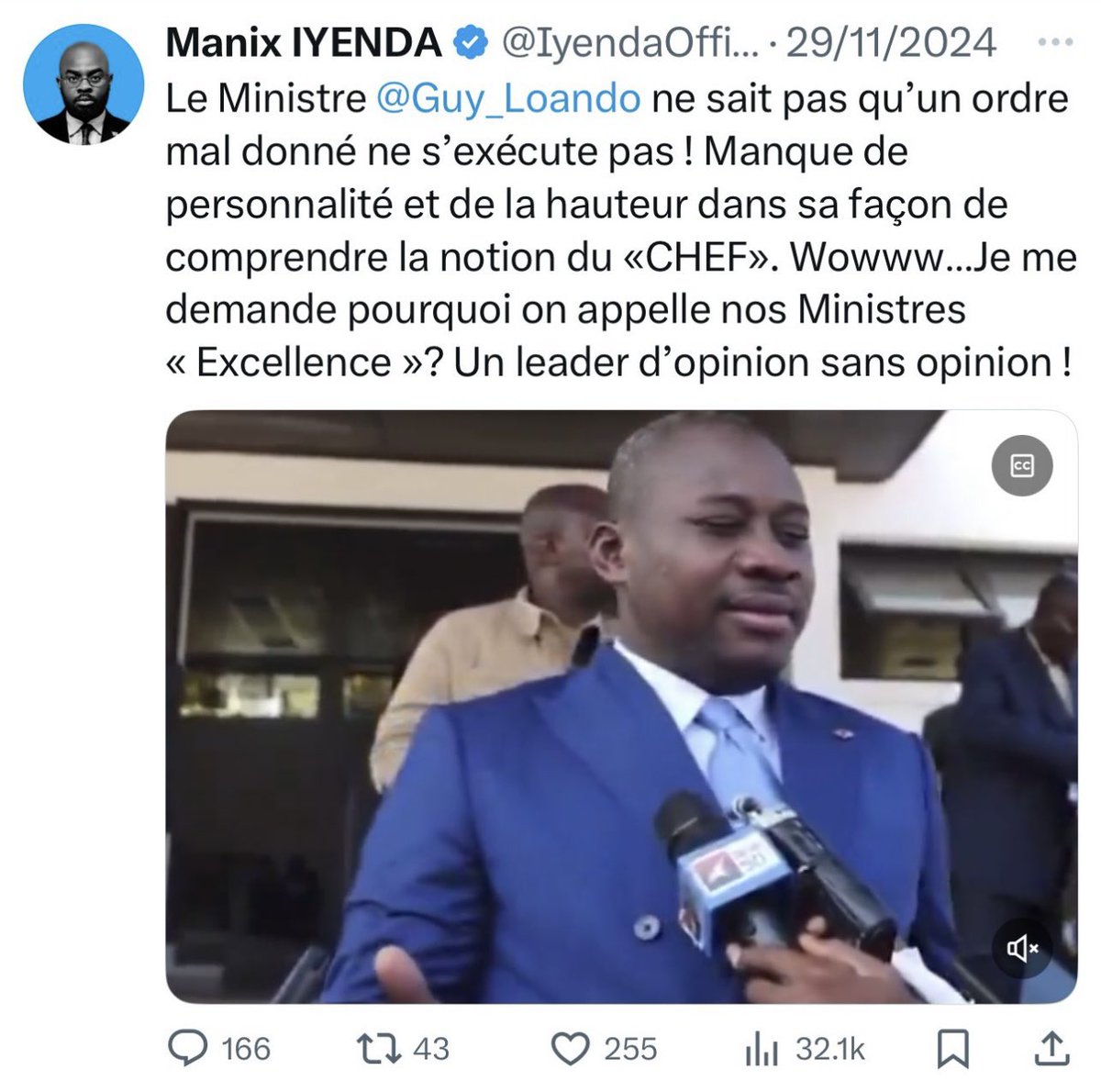 ๐๐๐๐๐๐๐ ๐๐๐๐๐๐๐ (@mubengajeannot) on Twitter photo Je ne sais pas comment rรฉflรฉchit ce jeune <a href="/IyendaOfficiel/">Manix IYENDA</a> , sa transhumance n'est plus ร dรฉmontrer,
Ce gars entre 2021-2022 รฉtait trรจs Matatiste et critiquait farouchement le rรฉgime en place et le prรฉsident Fรฉlix, 1 annรฉe aprรจs il a changรฉ de rรดle et a commencรฉ ร chanter ร la Je ne sais pas comment rรฉflรฉchit ce jeune <a href="/IyendaOfficiel/">Manix IYENDA</a> , sa transhumance n'est plus ร dรฉmontrer,
Ce gars entre 2021-2022 รฉtait trรจs Matatiste et critiquait farouchement le rรฉgime en place et le prรฉsident Fรฉlix, 1 annรฉe aprรจs il a changรฉ de rรดle et a commencรฉ ร chanter ร la