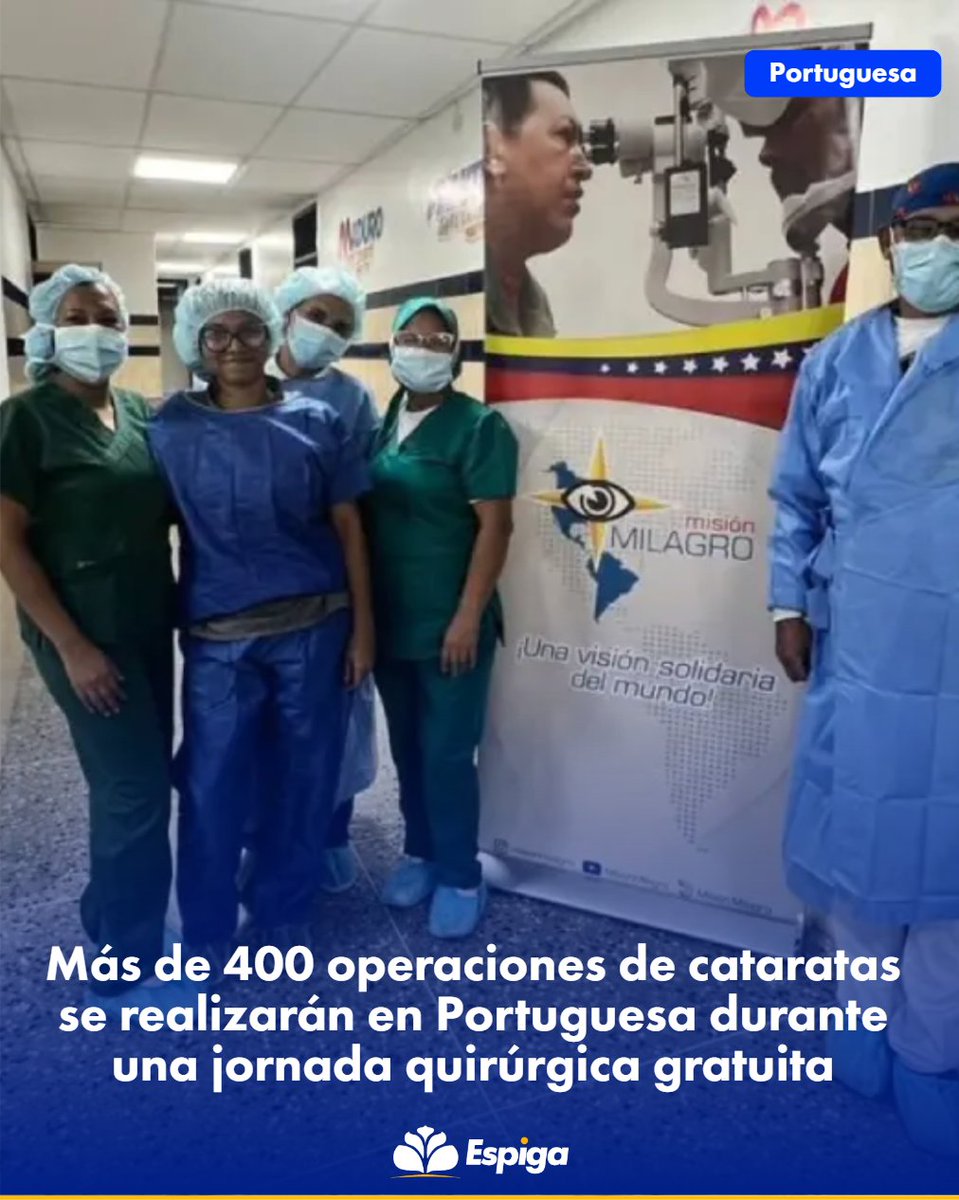 📌Más de 400 operaciones de cataratas se realizarán en Portuguesa durante una jornada quirúrgica gratuita

🔗 Ver más: espiganoticias.net/Portuguesa/mas…

📅 agosto 13, 2025

#13Ago, #Cataratas, #EspigaNoticiasAlDia, #NoticiasDePortuguesa, #PortuguesaEsNoticia, #SaludParaTodos