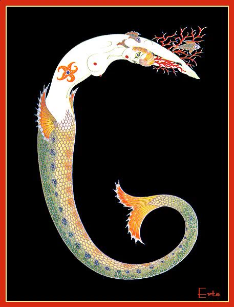 エルテ(Erte)の人魚は涼しげで好きです。憧れのアーティストです。