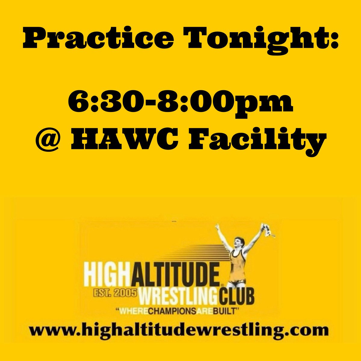Practices start tonight at our building