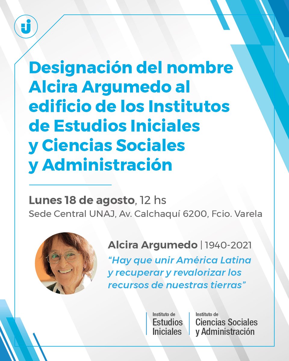 sergiodepiero's tweet photo. La sede de nuestro Instituto llevará el nombre de Alcira Argumedo. Recuperar su trabajo, su comprimso, sus ideas. Invitadxs. https://t.co/Xi1y6Iq4HX