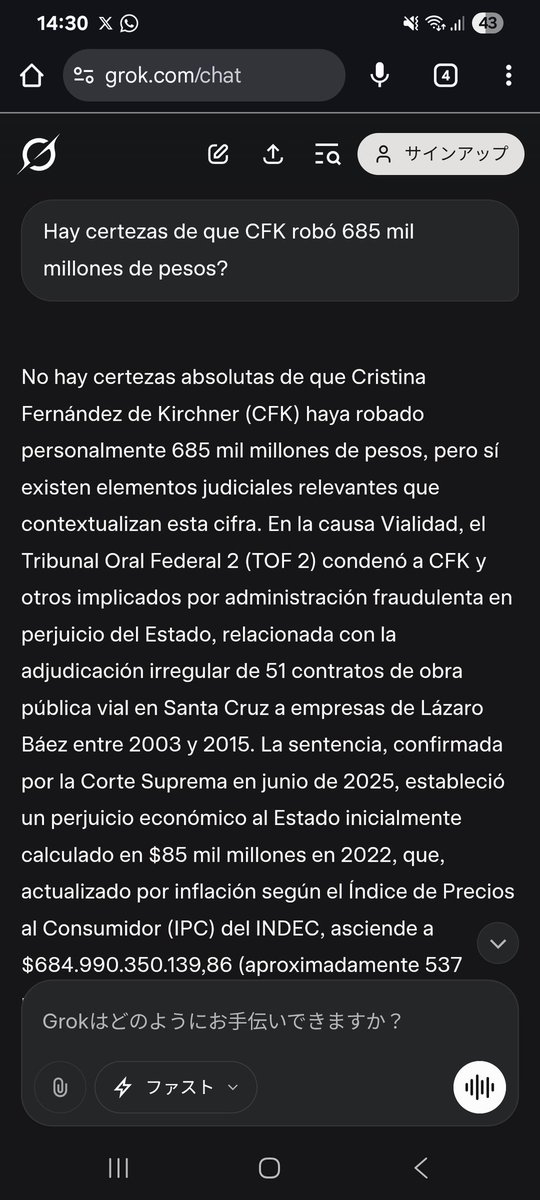 PabloRiq's tweet photo. @ElRepublicas @grok @inakiigutierrez @grok pero no contestas lo mismo que en el chat. https://t.co/2giAu2WOrC