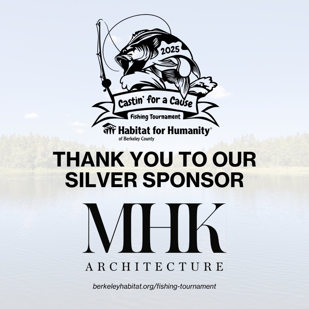 HFHBerkeley's tweet photo. Shoutout to our Silver Sponsor for our Fishing Tournament, MHK Architecture!

Join us on Friday, October 3rd at Cypress Gardens Boat Landing for our second annual Castin' For a Cause Fishing Tournament! For more information on getting involved, email dawn@berkeleyhabitat.org. https://t.co/qrNVSbIMGz