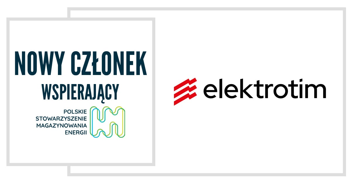 📢Z radością witamy firmę Elektrotim S.A. w gronie członków wspierających Polskiego Stowarzyszenia Magazynowania Energii.
Cieszymy się na naszą owocną współpracę🤝
🌐Więcej o firmie na stronie:elektrotim.pl
Witajcie w społeczności <a href="/psmeorg/">Polskie Stowarzyszenie Magazynowania Energii</a>