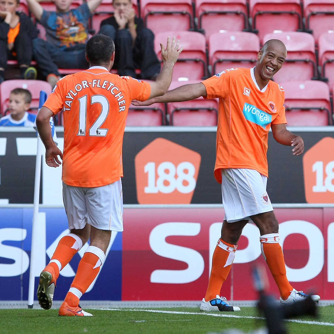 BlackpoolFC's tweet photo. 15 years on from hitting Wigan for four on the opening day of the Premier League season, #OnThisDay in 2010.

🍊 #UTMP https://t.co/VxhNmUsEjK