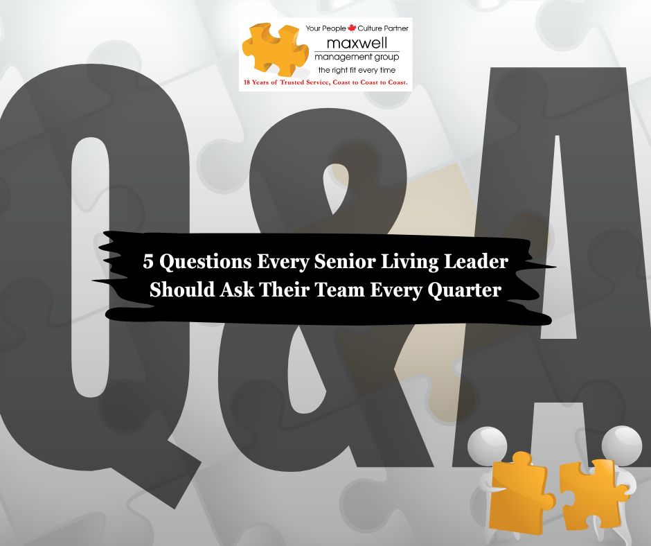 MaxwellMgtGroup's tweet image. Leaders in seniors’ living don’t need all the answers, just the right questions. 

Ask: 

What’s working? 
What’s making work harder? 
When last recognized? 
What to learn/try? 
How can I support you? 
Which resonates most? 

#SeniorLivingLeadership
#MaxwellManagementGroup