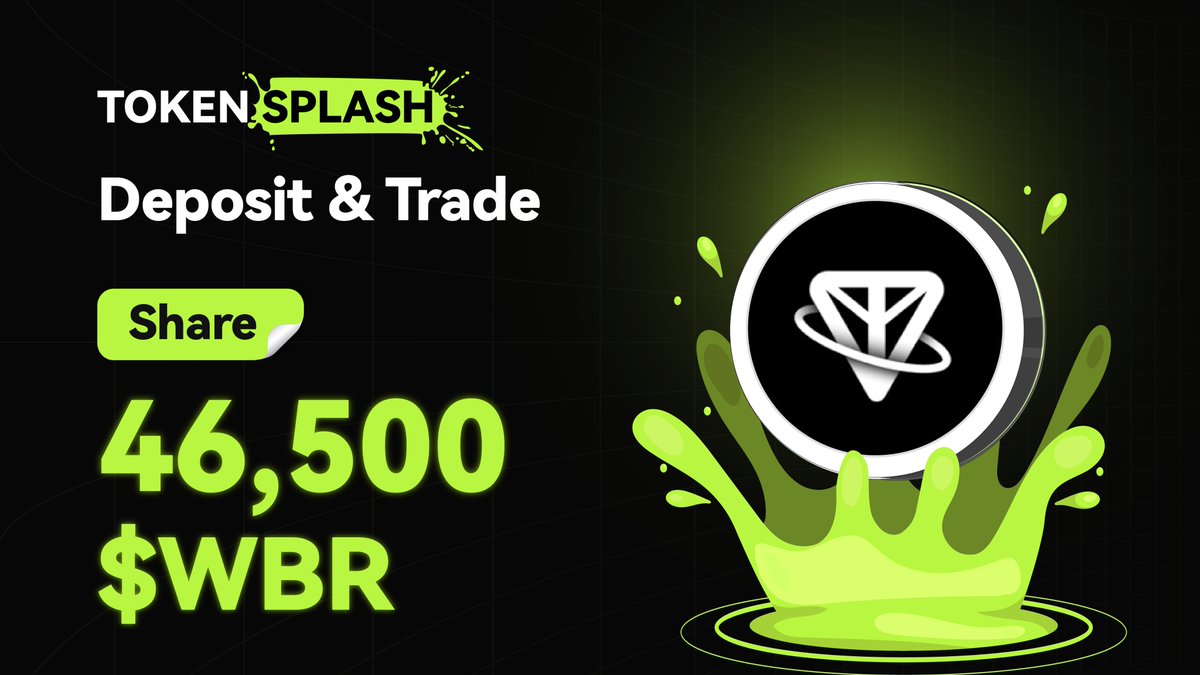 BitunixOfficial's tweet photo. Deposit &amp; Trade to Win 46,500 $WBR! 💰

@wbrtoken has joined #Bitunix Token Splash!
Trade and Earn Coins — Share a Prize Pool of 46500 WBR

Join here 👉 https://t.co/FX3FtfSSLv https://t.co/XCHnulHS3X