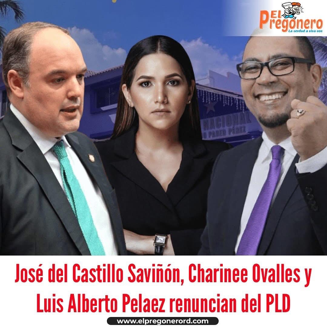 🚨 Se sacude el PLD en Barahona
Renuncian José del Castillo Saviñón Charinee Ovalles y Luis Alberto Pelaez.
El partido los había citado hoy ante el Tribunal de Ética.
¿A qué organización política irán? 🤔

#ElPregoneroRD #PLD #Elecciones2028 #Barahona