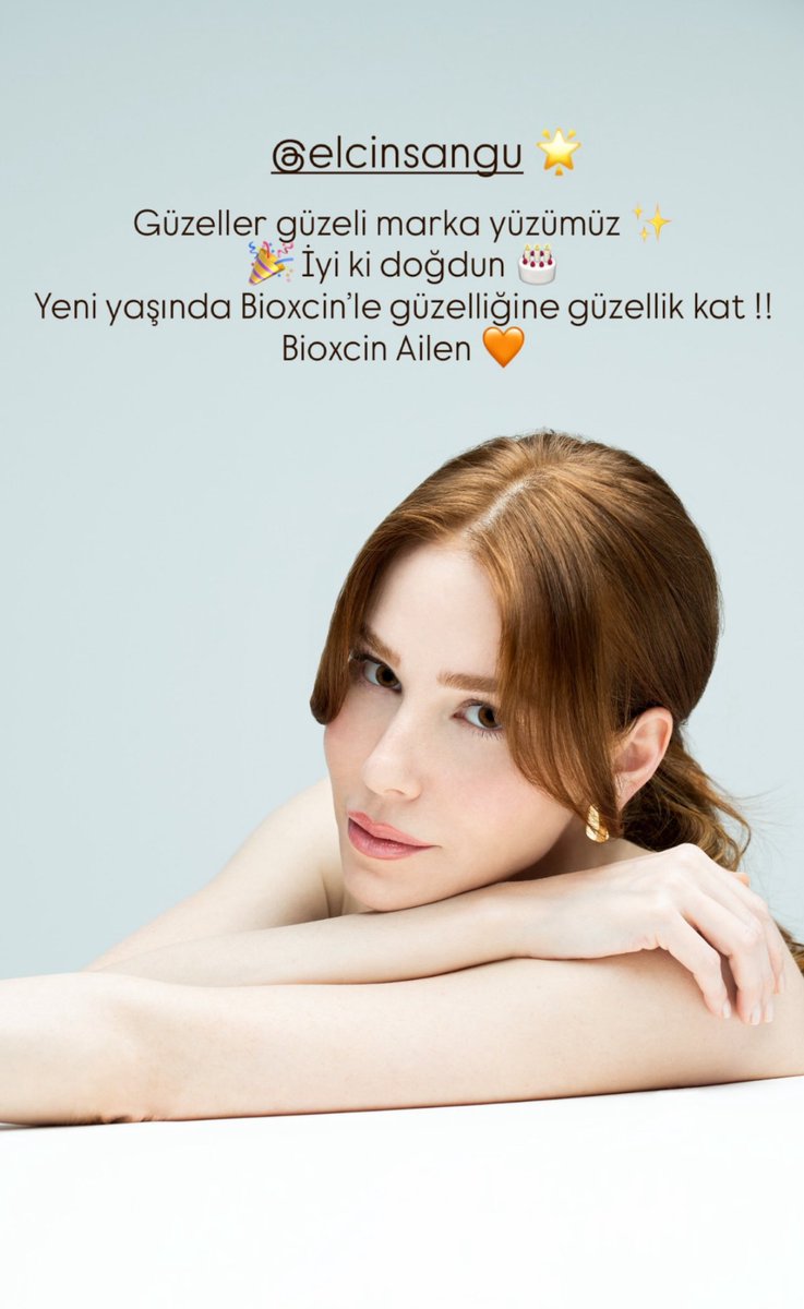 🎉 | <a href="/BioxcinOfficial/">Bioxcin</a>, “<a href="/elcnsng/">Elçin Sangu</a> 🌟 Güzeller güzeli marka yüzümüz 🎉 İyi ki doğdun 🎂 Yeni yaşında Bioxcin’le güzelliğine güzellik kat !! Bioxcin Ailen 🧡” notuyla #ElçinSangu’nun doğum gününü kutladı.