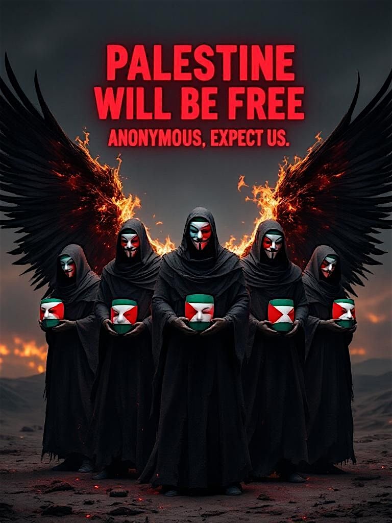 Ccwhiteangel's tweet photo. I've made more...but I've shared only one 
#OpIsrael #Anonymous #FreePalestine #EscalateThePressure #FreePalestineNow 
#OpIsraHell
Until the Deeps of Hell ✌️ 🎩
#AnonGhost
#GhostSec #GhostClan #GhostsOfPalestine #GhostSquad #AnonymousHackers #WeAreLegion #WeAreMany  #ExpectUs https://t.co/4AOvp3Ax5n