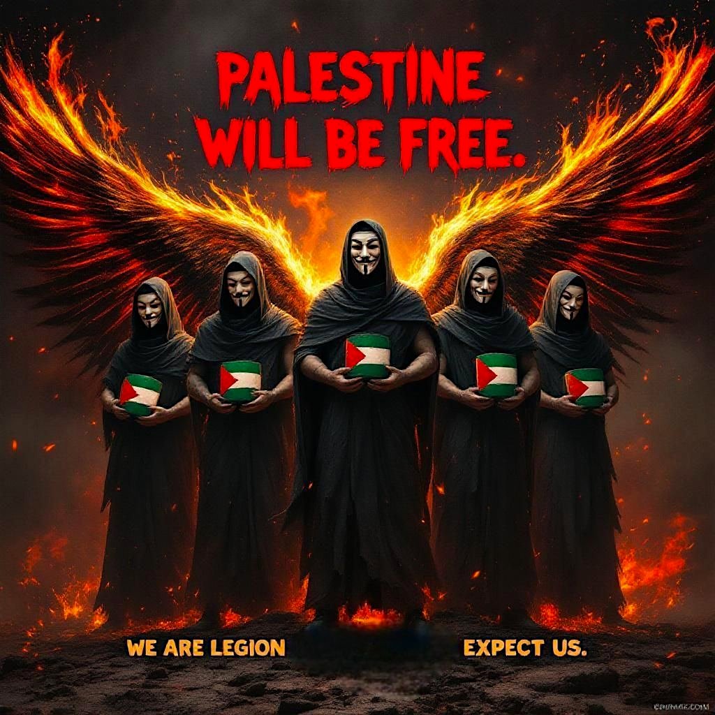Ccwhiteangel's tweet photo. I've made more...but I've shared only one 
#OpIsrael #Anonymous #FreePalestine #EscalateThePressure #FreePalestineNow 
#OpIsraHell
Until the Deeps of Hell ✌️ 🎩
#AnonGhost
#GhostSec #GhostClan #GhostsOfPalestine #GhostSquad #AnonymousHackers #WeAreLegion #WeAreMany  #ExpectUs https://t.co/4AOvp3Ax5n