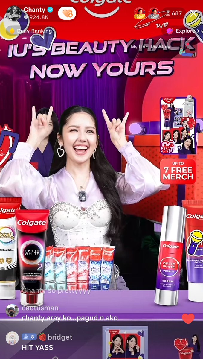 cinnamoroIIs's tweet photo. in this lapillus shit for life i guess because why am i watching a colgate phillipines live shopping stream just to see my darling chanty girl https://t.co/Xw5CtOqs7S