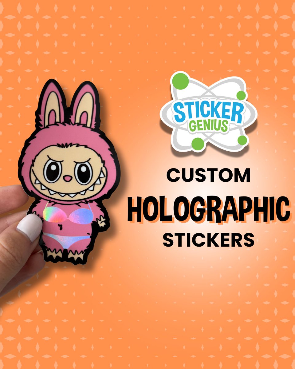 StickerGenius's tweet image. Turn heads with your custom holographic stickers! ✨  Whether it’s cute, cool, or chaotic, we’ll make it shine. ⁠
Design your masterpiece today at stickergenius.com ⁠
⁠
#HolographicStickers #CustomStickers #StickerGenius #SmallBusiness #DieCutStickers  #StickerArt