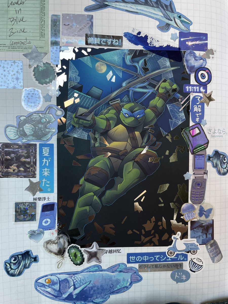 MushroomGrenade VA🇹🇼🎙️ ✎ (@mushroomgrenade) on Twitter photo Thought I’d show what I did with <a href="/Shellsweeet/">Shellsweet</a> ‘s postcard from the <a href="/TMNTZines/">Leader In Blue: A Leonardo Zine - LEFTOVERS SEPT19</a> 🐢 Thought I’d show what I did with <a href="/Shellsweeet/">Shellsweet</a> ‘s postcard from the <a href="/TMNTZines/">Leader In Blue: A Leonardo Zine - LEFTOVERS SEPT19</a> 🐢