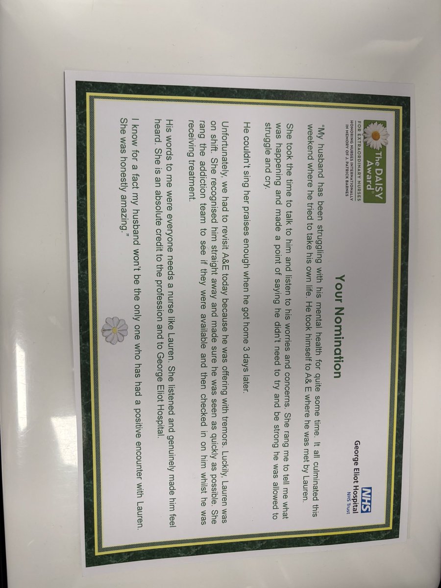 Alison Rolfe (@94alirolfe) on Twitter photo Celebrating a Daisy nomination in ED - well done Lauren ๐ผ <a href="/nag2710/">Natalie G - RN ๐</a> <a href="/carolbrad1/">Carol Bradley</a> Celebrating a Daisy nomination in ED - well done Lauren ๐ผ <a href="/nag2710/">Natalie G - RN ๐</a> <a href="/carolbrad1/">Carol Bradley</a>