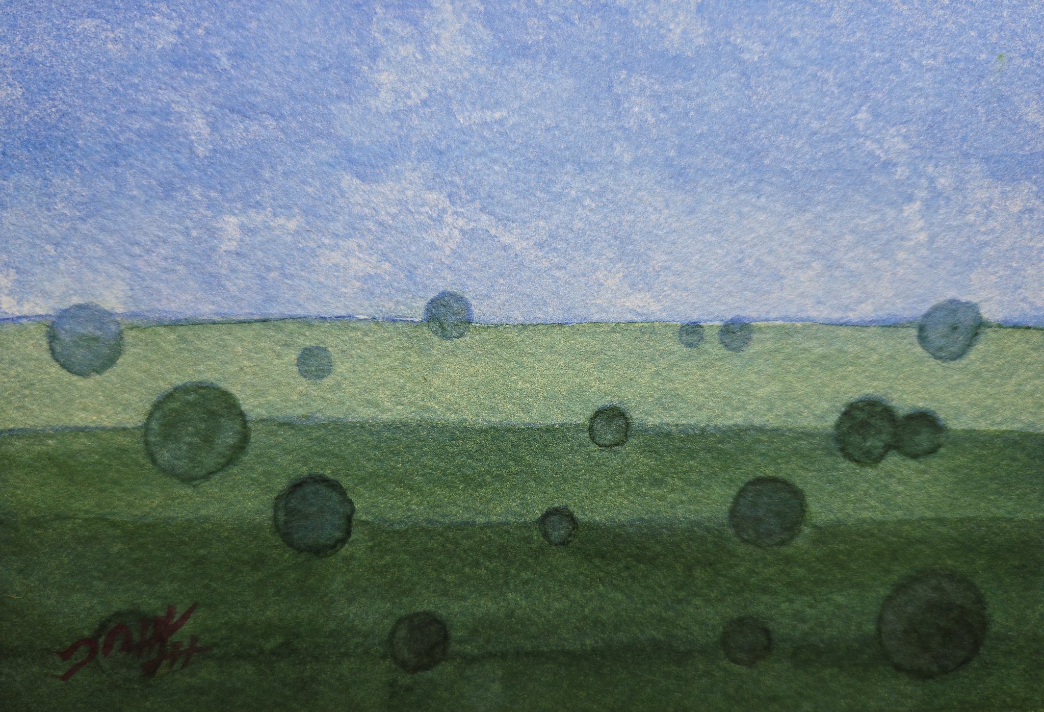 青緑山水画　作者不明　保存箱　MA849 青緑山水画 作者不明 保存箱 MA849
