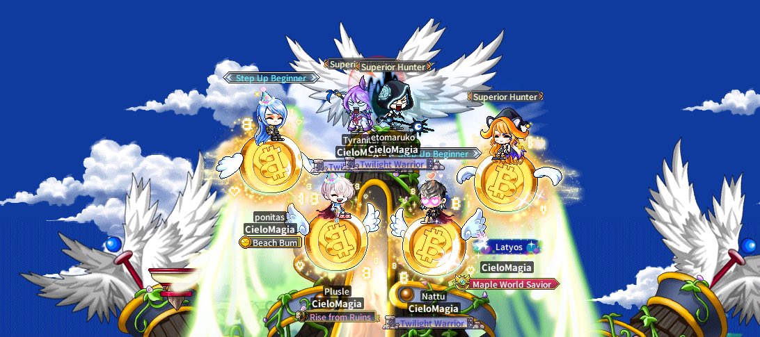 メイプルN日本人ギルド「CieloMagia」
Ain鯖でメンバー募集中です🪄︎︎🫧
無言〇 サブ○ discordあります。
一緒に頑張りましょう！🔥

#MaplestoryU
#メイプルN
#ギルド募集