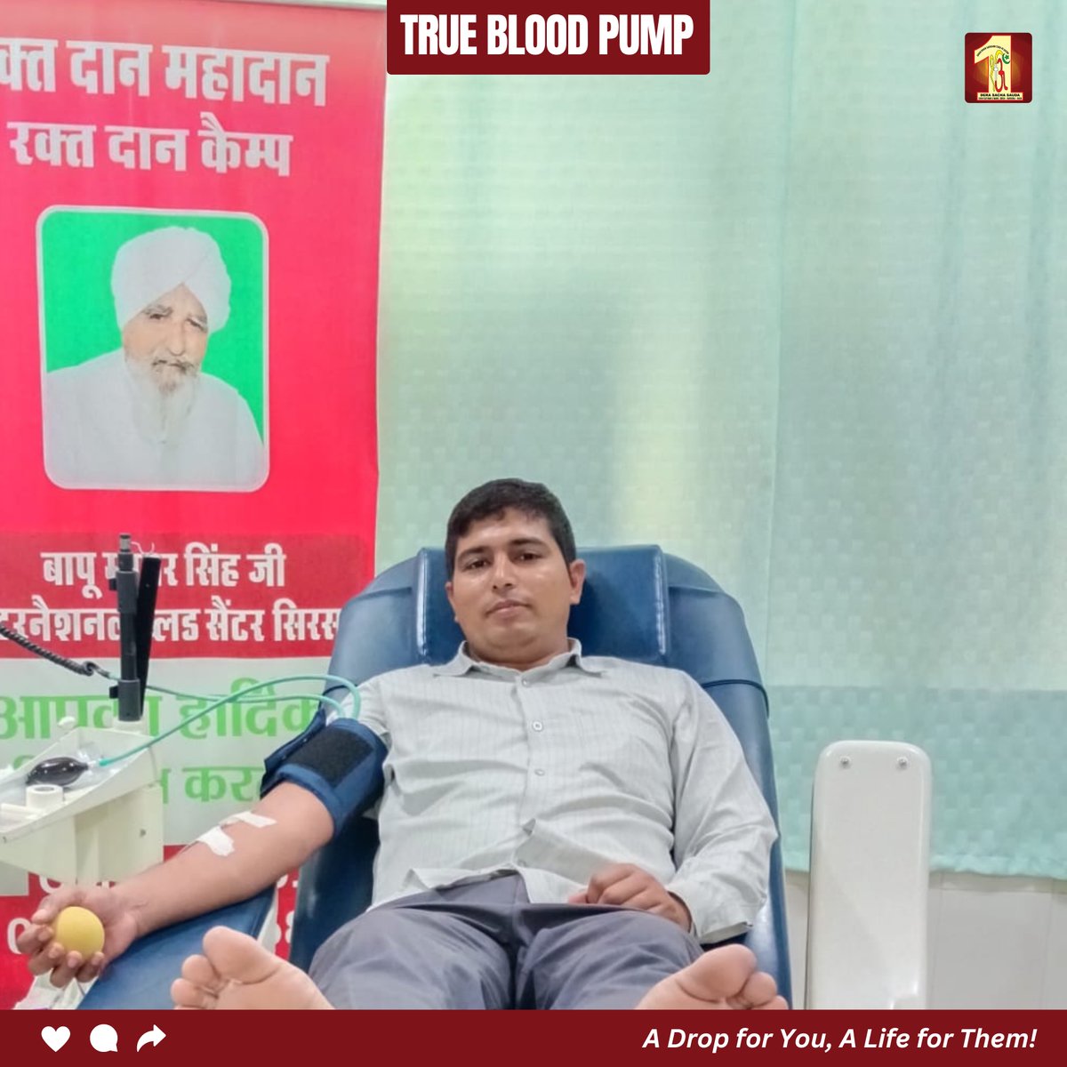 DSSNewsUpdates's tweet photo. In Kaithal, volunteers honoured a beloved’s memory by planting a fruitful tree on their ashes and donating blood. The tree will nourish the earth for years to come, while the blood will support patients in need — a true blend of care for nature and humanity.

#DeraSachaSauda #SaintMSG #BloodDonation #TreePlantation #GreenEarth #LifeBeyondLife #Kaithal #GurmeetRamRahim