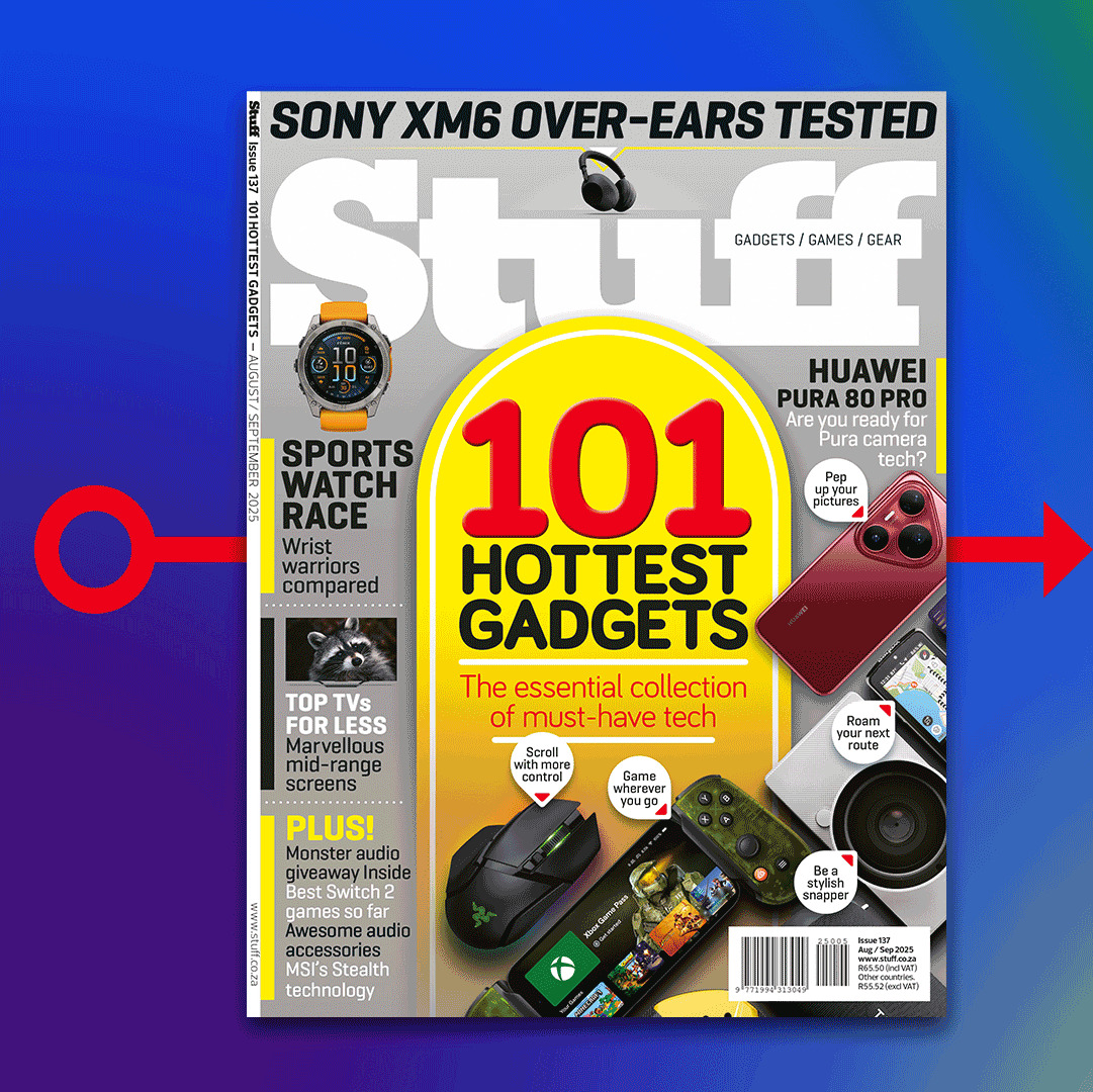 StuffSA's tweet photo. ✨🤩NEW ISSUE OUT NOW!🤩✨
What's inside, you ask?👀
Finding the best affordable TVs!
The best sports watch for you!
Taking the hydro-elecric Renault Emblème for a spin
and so much more!🤩
Get #StuffMagazine in stores🛍and https://t.co/xubaLD3MZA🛒
#StuffSA https://t.co/Qw2X6J1NxB