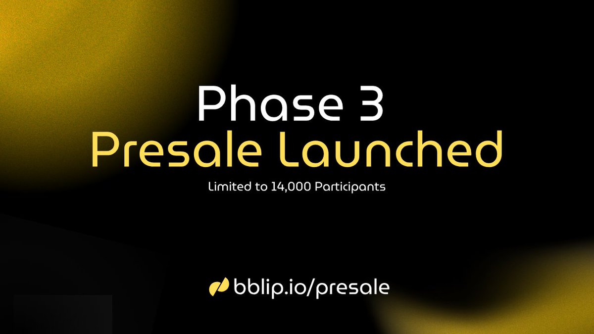 rushh_sol's tweet photo. 🔥 Demand is heating up for Phase 3!
Spots are already being claimed fast.

💠 Price still just $0.14
💠 Only 14,000 allocations total

Once it’s sold out… that’s it.
📍 Join now: https://t.co/JY40VZVYGT

@BblipProtocol
$BBLP #BBLP 🔥🚀 https://t.co/MTiOLKl5gU