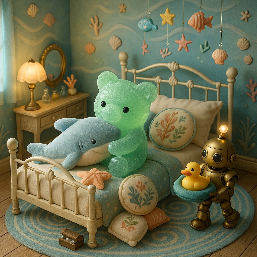 aolemoon's tweet photo. サメのぬいぐるみ可愛い🦈✨️
 #aiart #gummybear https://t.co/PusZP0IqxE