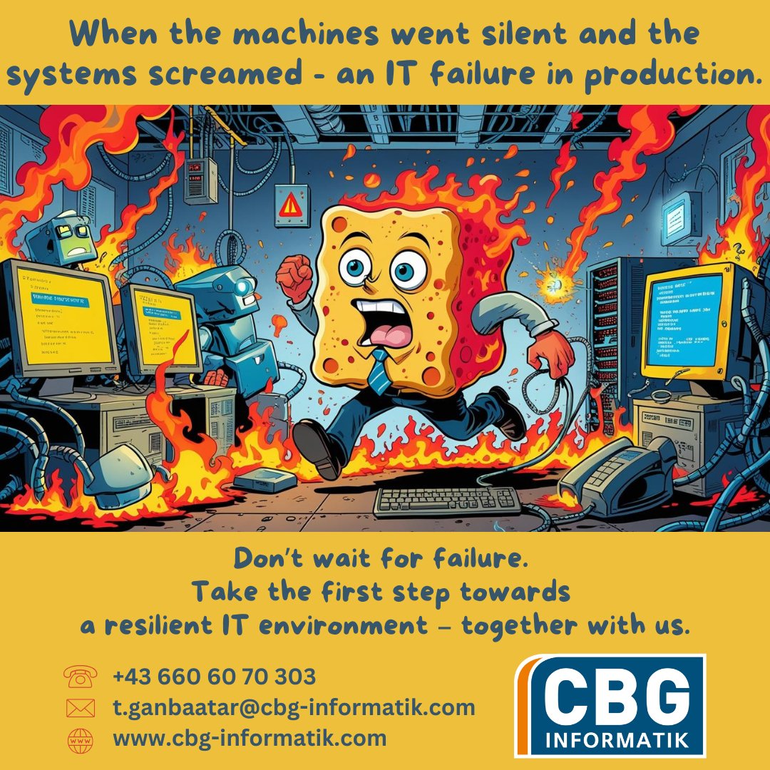 CBG_Informatik's tweet image. Don&apos;t wait for failure!
Read our newsletter now and find out how we can help you.

linkedin.com/pulse/als-die-…