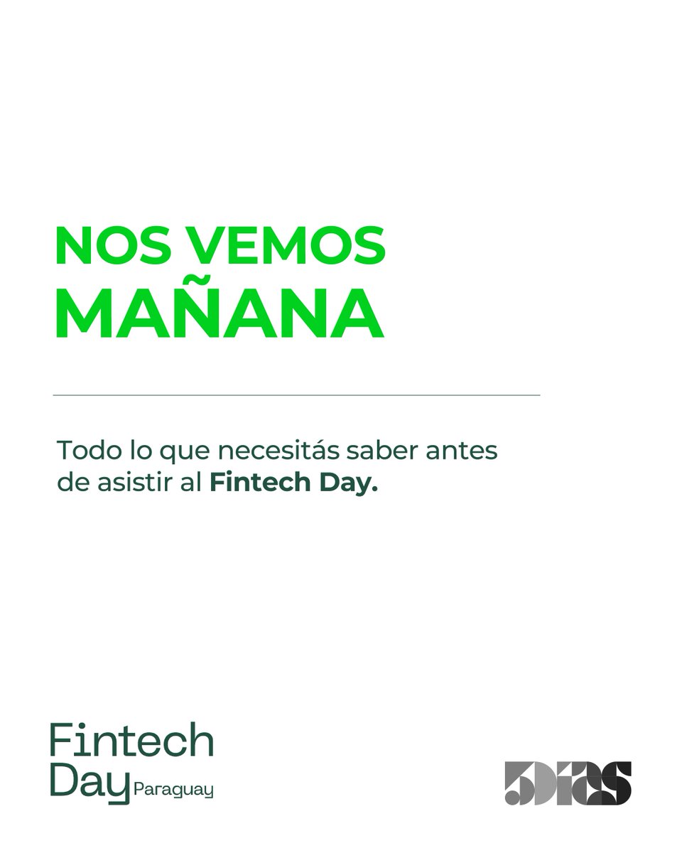 5DiasPy's tweet photo. 🎤 Se viene el gran día.
El Fintech Day reúne a los protagonistas que están transformando el ecosistema financiero en Paraguay y la región.
📅 Mañana 14 de Agosto | Centro de eventos del Paseo La Galería
#FintechDay #FintechLatam #InnovaciónFinanciera https://t.co/nO9LM2PGZf
