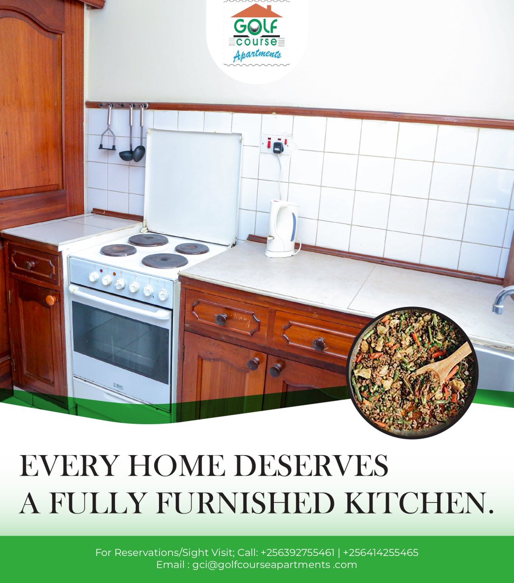 GolfCourseApart's tweet image. Unleash your inner chef in our kitchens at Golf Course Apartments, where perfection is the only option. Your culinary masterpiece awaits!🧑‍🍳

Call: +256392755461 | Email : gci@golfcourseapartments .com

#Golfcourse #Homes #Apartments #kitchen #culinary