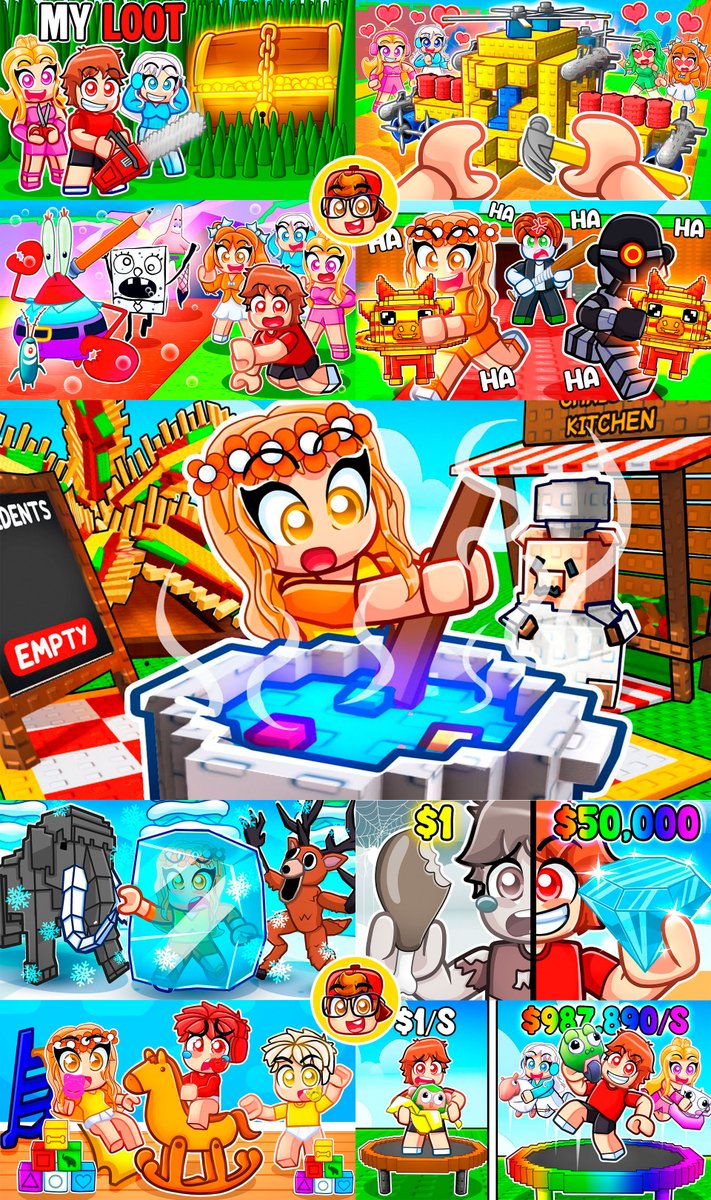 🌀 Roblox Worlds. Roblox Art. 🌀
⚒️ Custom thumbnails for every genre — Obby, RP &amp; more
📩 DM me to collect your design set!

🔗 behance.net/karltsdzn

#roblox #robloxgames #robloxian #cashroblox #stealabrainrot