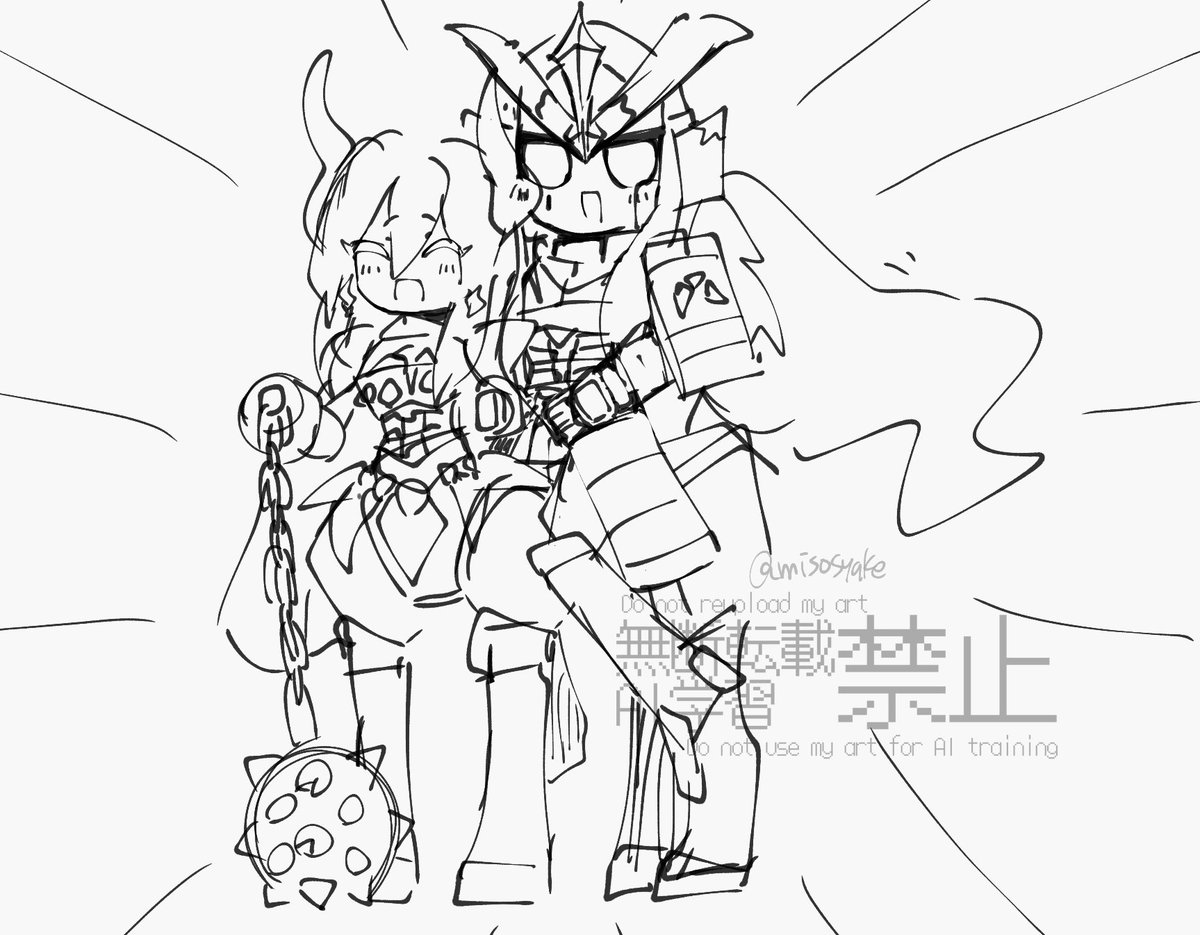 misosyake's tweet photo. カラクリとアステラスの武闘派ア-ノ├゛ロコンビの組み合わせ好きなので再放流させてくだせぇ https://t.co/1DFhCEJ5wq