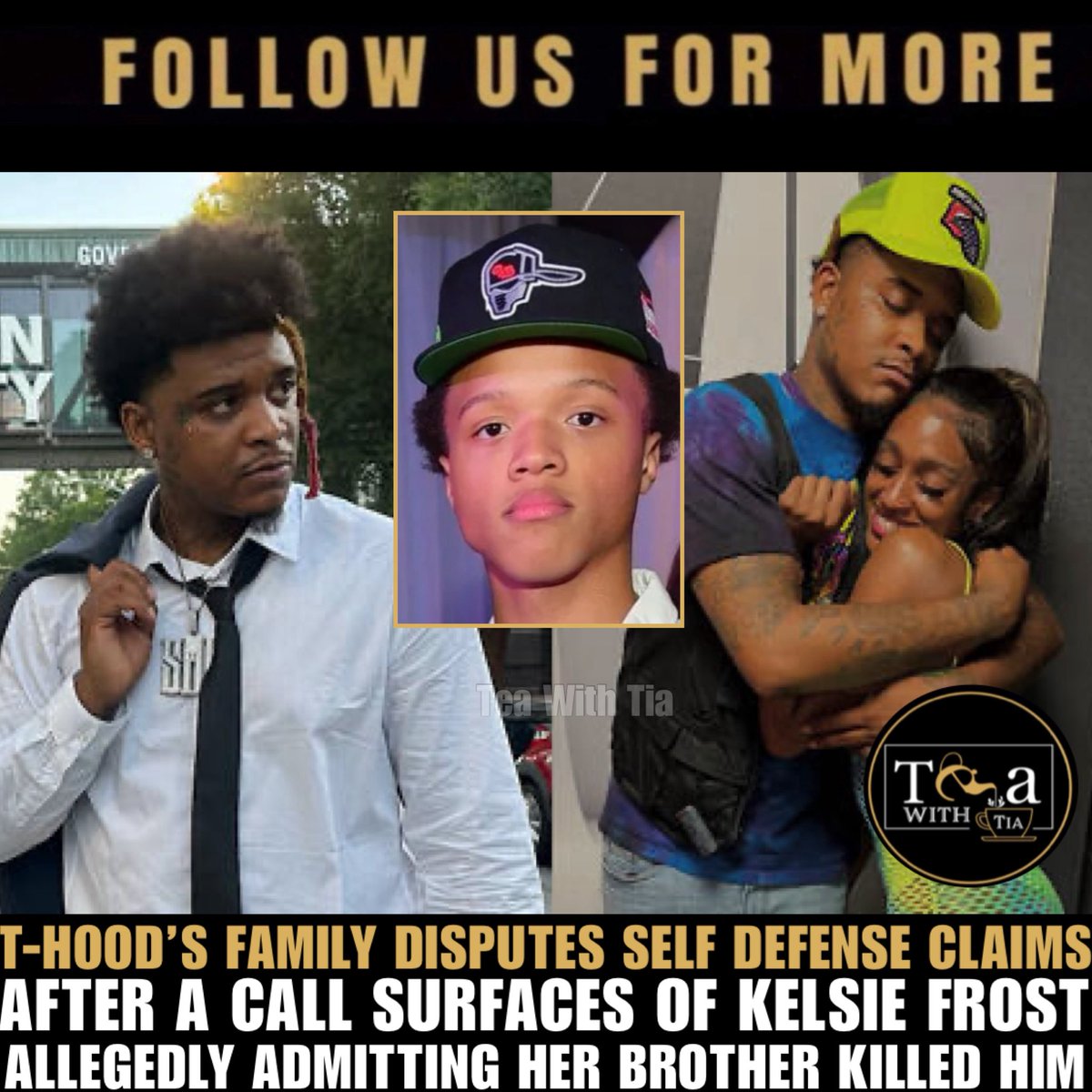 RealTeaWithTia's tweet photo. Gwinnett County Police are investigating Atlanta rapper #THood’s fatal shooting as a possible self-defense case after responding to a domestic disturbance at his Snellville home. Police say a woman was injured during the altercation, and the shooter stayed on the scene cooperating with authorities.

T-Hood’s family has now released a phone recording allegedly featuring his girlfriend, #KelsieFrost, admitting her brother was involved in the shooting, responding “exactly” when asked how they let him go.

His mother is demanding answers from the Gwinnett County Police Department, questioning why #KyFrost, the son of #LoveandHipHopAtlanta stars Kirk and Rasheeda Frost, was released without facing charges. She says her son was shot in the back five times and believes his parents’ fame has made him feel untouchable. She is calling for the public to stop supporting their businesses and watching the show until she gets justice. 

The case remains open and the family says they will not stop until they get answers.