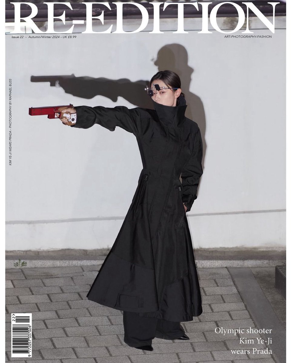 VisualNostalgia's tweet image. Olympic Shooter Kim Ye-Ji on the Cover of Re-Edition Magazine AW24 
shot by Raphael Bliss 
styled by Betsey Johnson