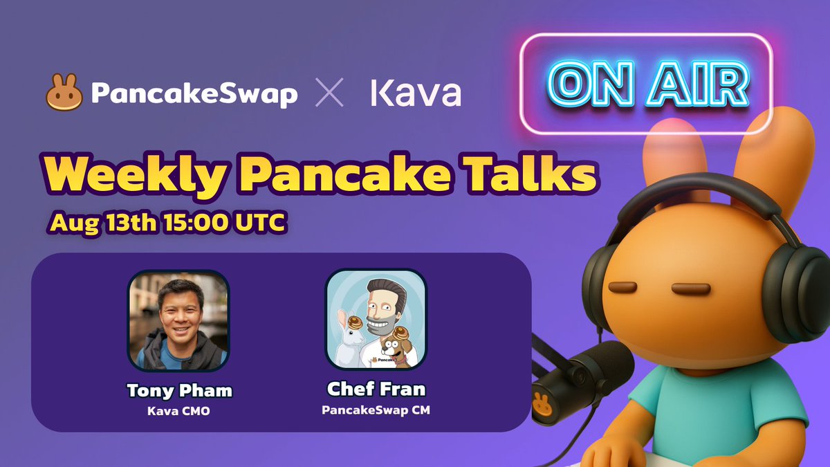 🎙️北京时间今晚11点，Kava团队成员<a href="/tonypham/">Tony Pham (Butterfly)</a>将做客<a href="/PancakeSwap/">PancakeSwap</a>直播间，与大家分享 #Kava 的最新动态。

直播亮点：
• 深度剖析Kava的独特优势；
• 全新一轮交易大赛来袭，奖池高达30万美元；
• 介绍Kava AI的最新进展及未来规划。

📺直播间传送门👉youtube.com/watch?v=4fDcPO…
