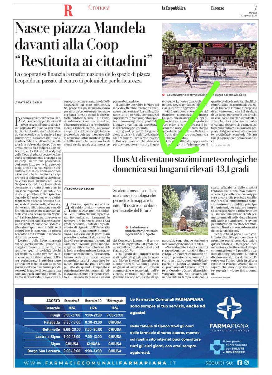 MeteoTracker's tweet image. La rete meteo mobile MeteoTracker Firenze in prima pagina su Repubblica-Firenze!