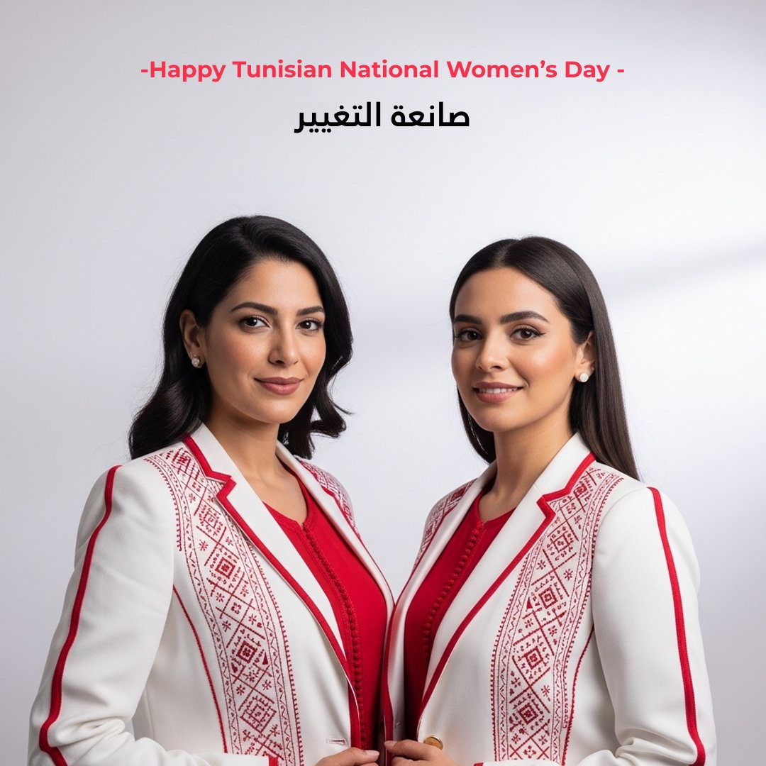 Smarthubtn's tweet photo. في عيد المرأة الوطني، نرفع التحية لكل امرأة تونسية صانعة التغيير. ✋❤️
أنتِ قوّة مستمرّة في بناء تونس الغد.
Happy Tunisian National Women’s Day! To every woman shaping the future.
you make Tunisia stronger. 👋❤️
#عيد_المرأة_التونسية  #13_أوت #تونسية #تونس #Tunisia https://t.co/onwVLeTBLQ