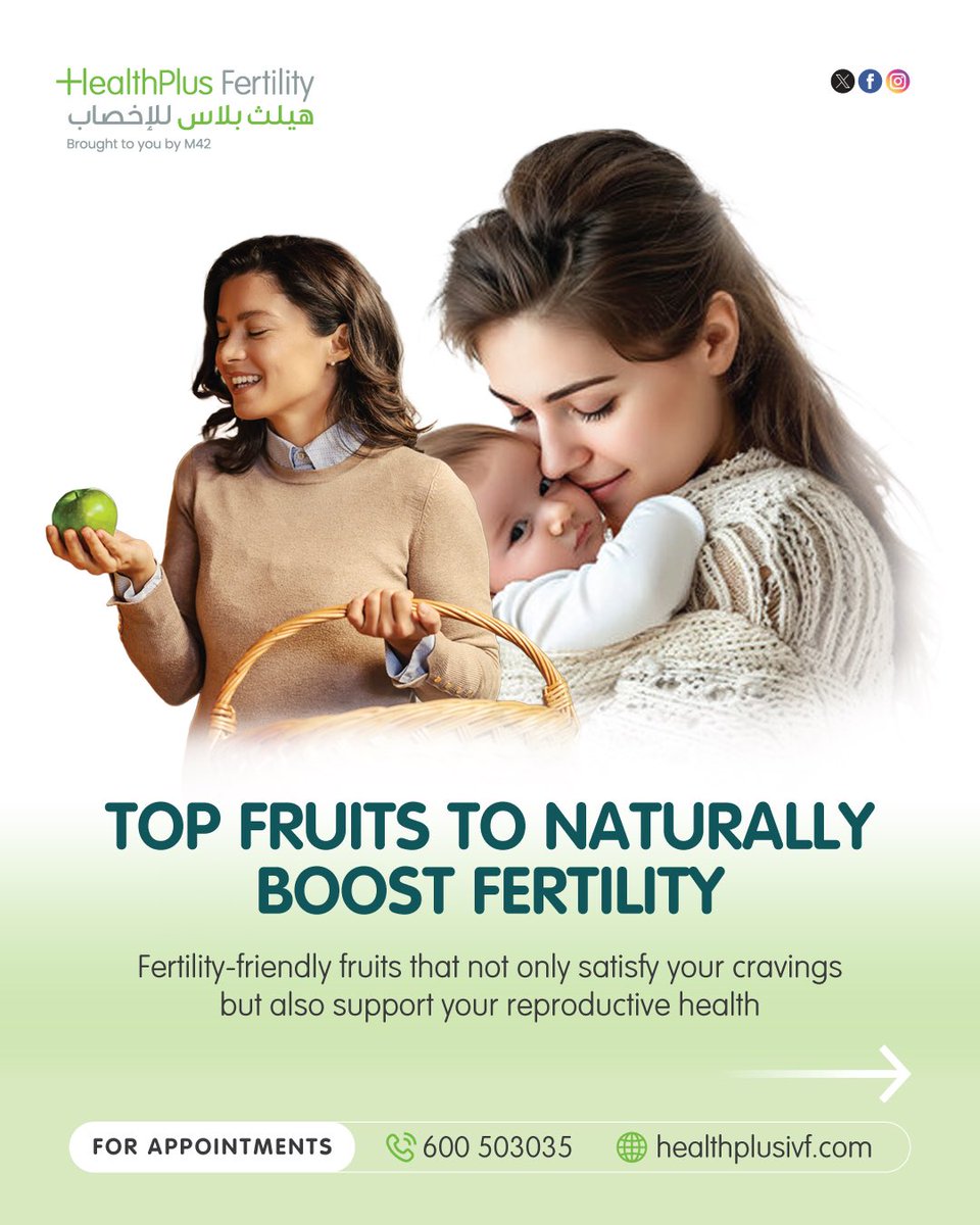 HealthPlusIVF's tweet photo. Nature’s sweetest boost for your fertility.

Packed with nutrients, these fruits can help support your reproductive health and overall wellness. Which one is your favorite? https://t.co/8WdPAOgask