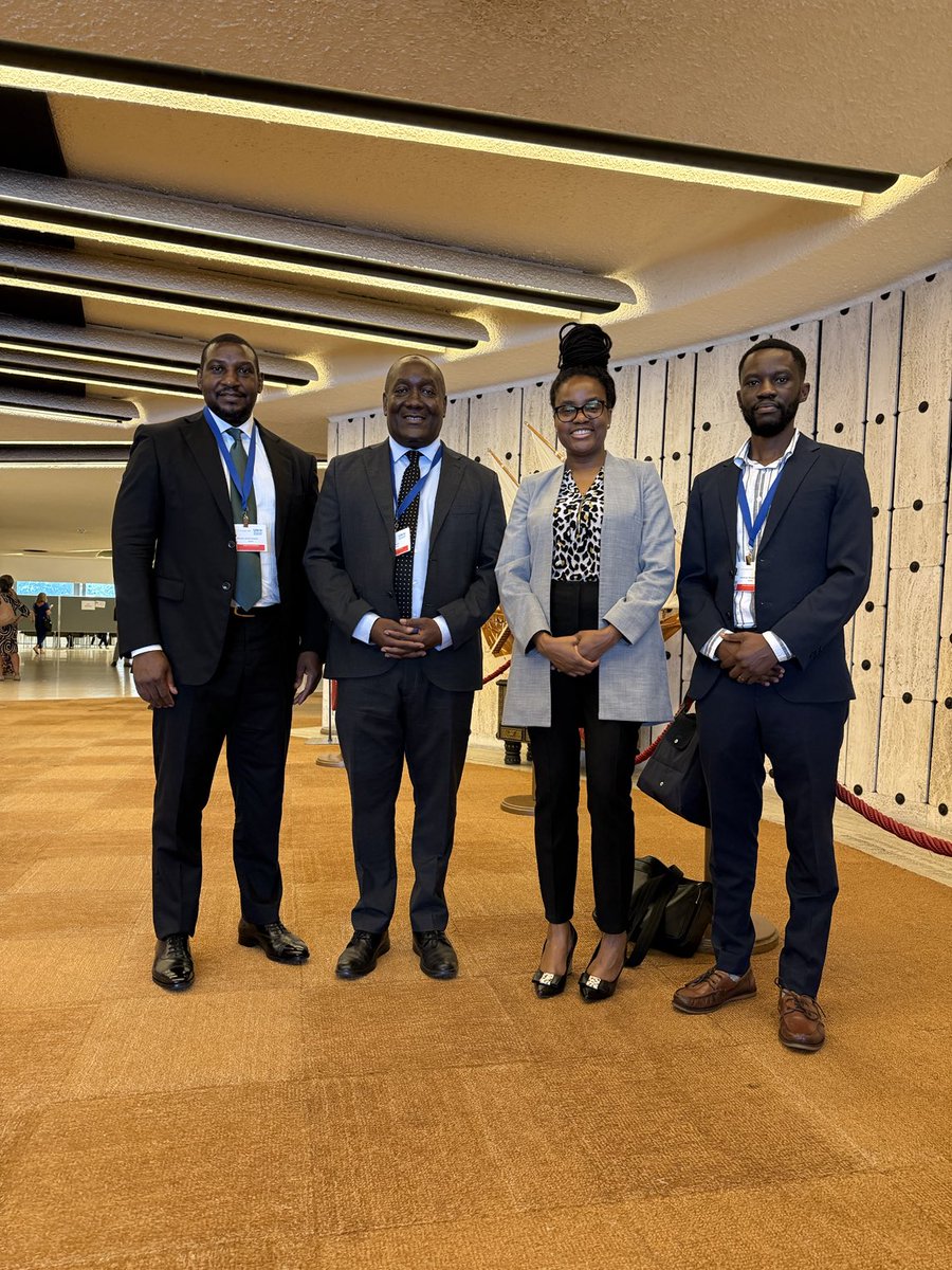 NamibiaPMGeneva's tweet photo. Amb. Imene-Chanduru, Permanent Representative of Namibia 🇳🇦 participating in the High-Level Dialogue at the Intergovernmental Negotiating Committee (INC) on Plastic Pollution in Geneva. The INC is working towards a global, legally binding treaty to #EndPlasticPollution. https://t.co/gNMh5VRFFv