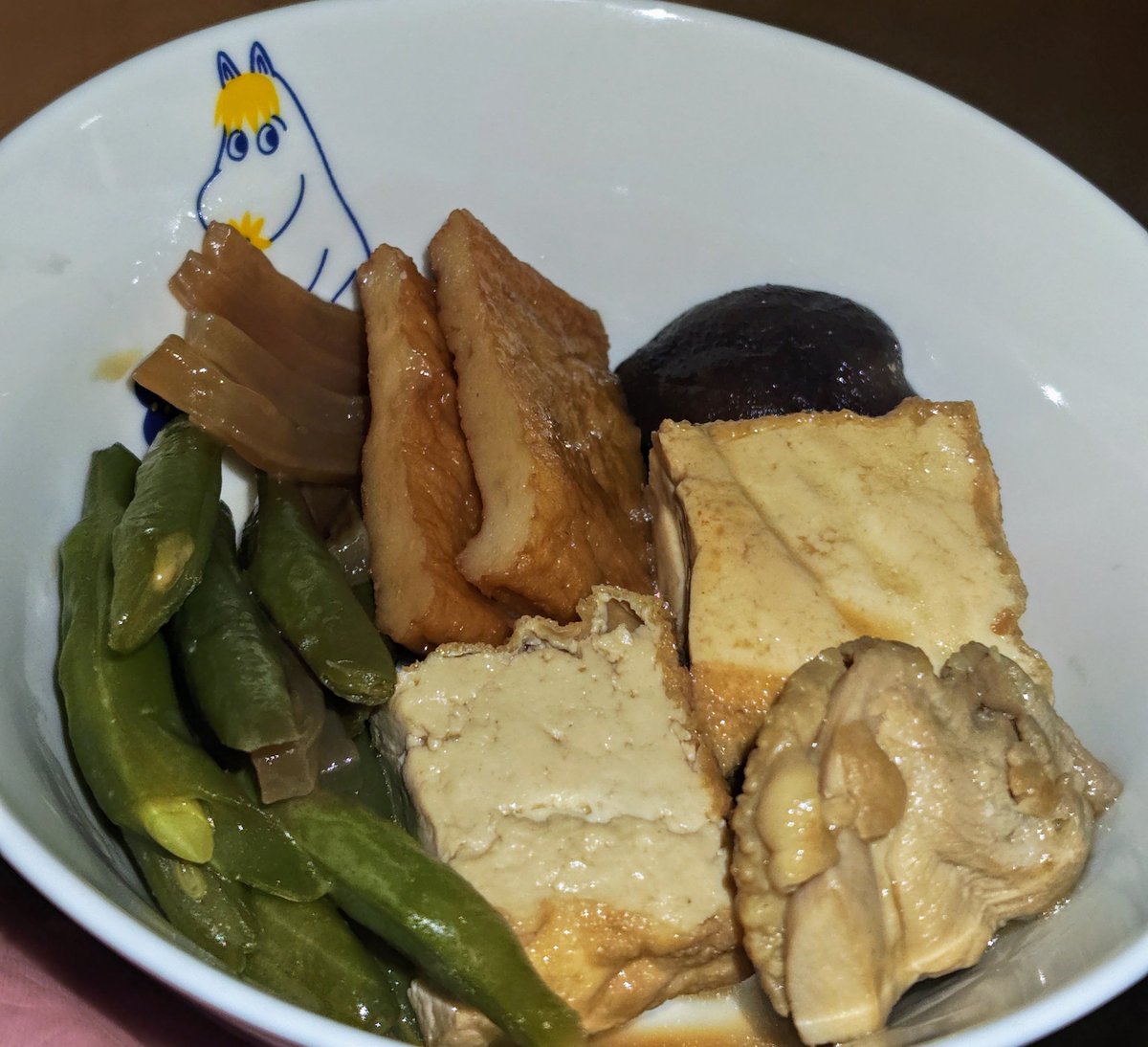 イノケンさんに頂いたササギで煮物。うまうま！