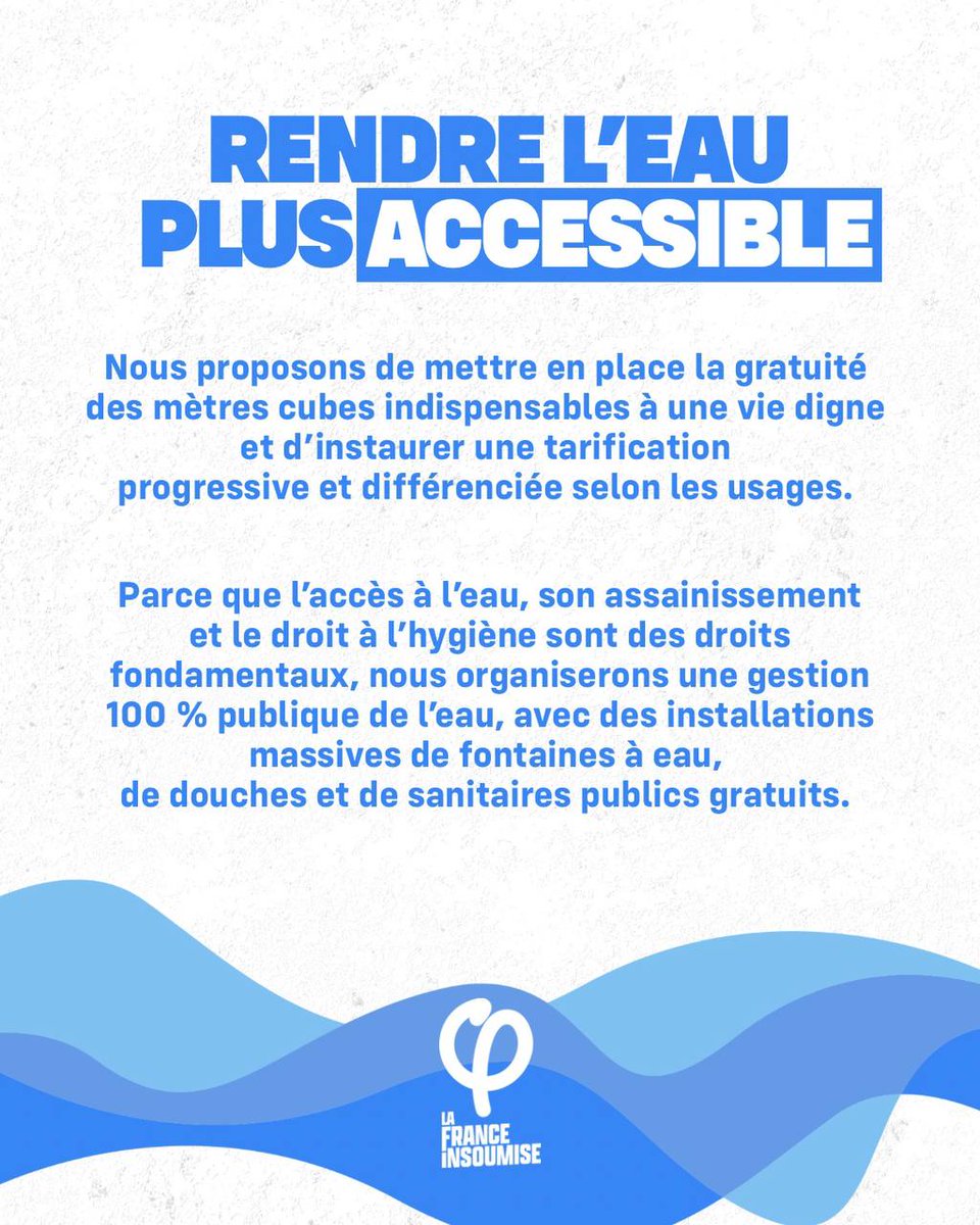zorah_lille's tweet photo. 🌡️ Alerte canicule : l’eau est en danger ! 

Depuis des années, les insoumis demandent une meilleure gestion de l’eau. Avec le dérèglement climatique, la ressource est menacée, voici quelques mesures d’urgence pour la protéger. 

💧 Retrouvez plus d’éléments sur : https://t.co/TMsGLazw9V

-----
Plus d'infos : https://t.co/FPvu2Kc85J