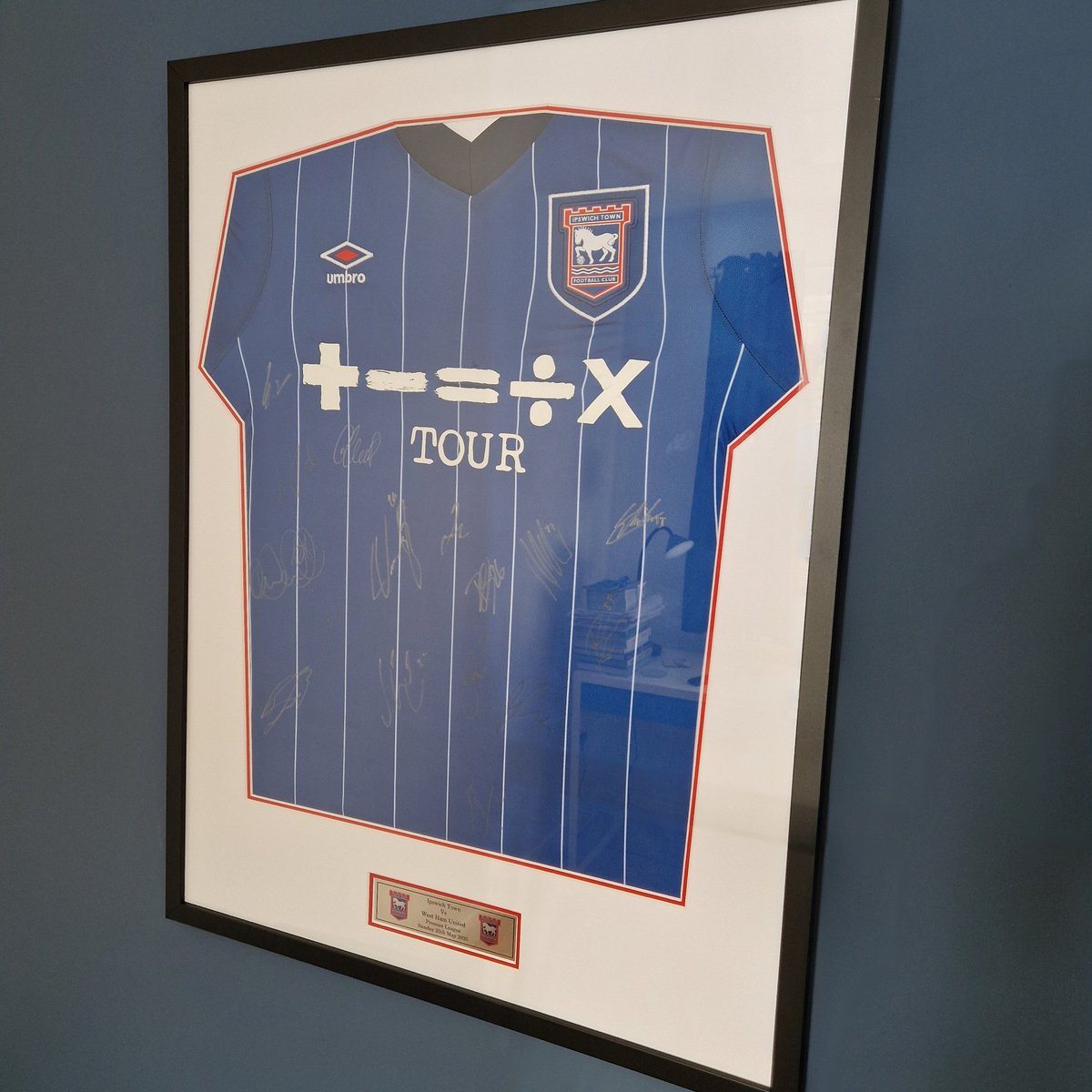 NJPaterson70's tweet photo. Henry and I were treated to hospitality for the last Premier League game v WHU and received a signed @IpswichTown shirt each. 

Thanks to Chris at Tree of Life Framing, Knebworth, Herts, for a fantastic job.

Always Proud 💙
Always Ipswich 👊

#ITFC #BlueThroughandThrough https://t.co/s2N1Q5EGAW